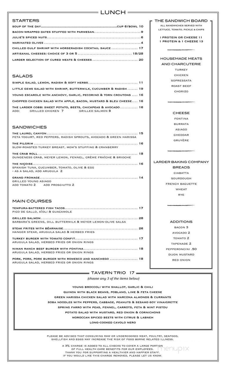 51 Tavern - Los Angeles, CA menu_pic