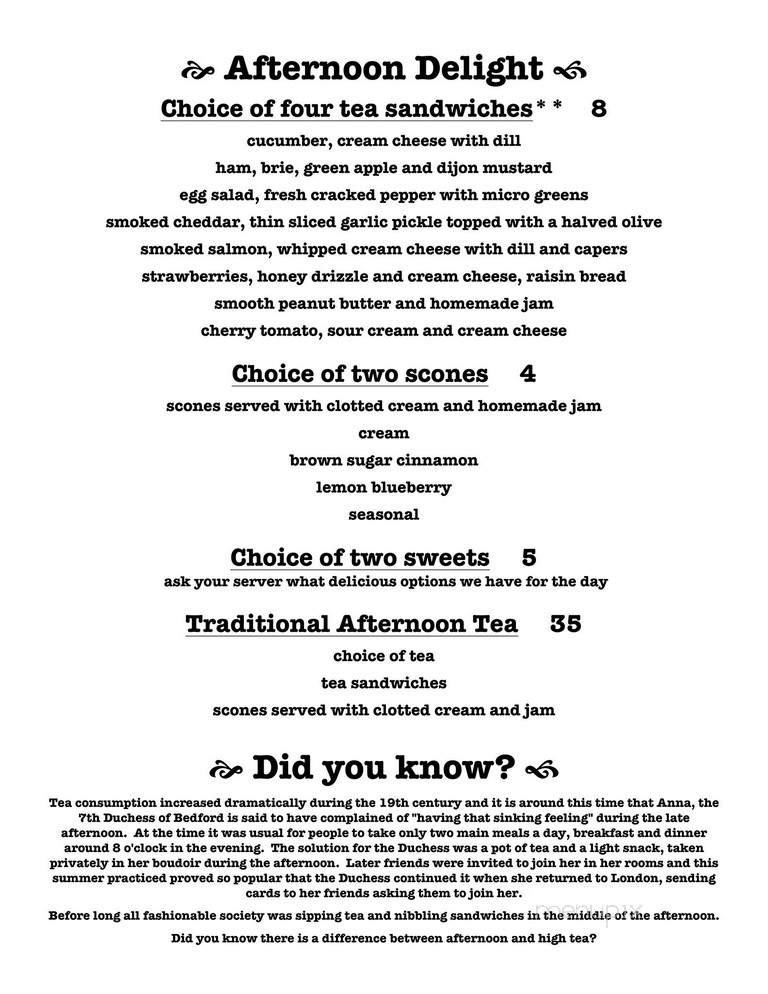Asterisk Supper Club - Westerville, OH menu_pic