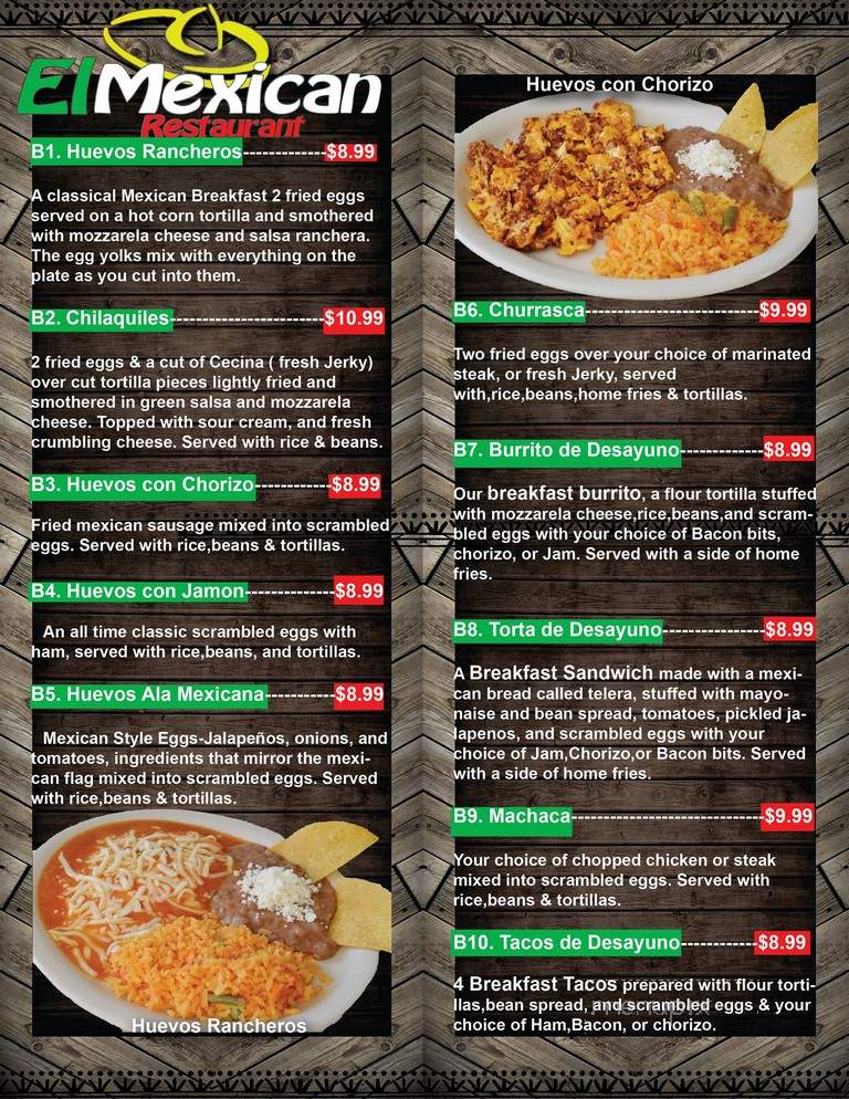 El Mexican - Hastings, MN menu_pic