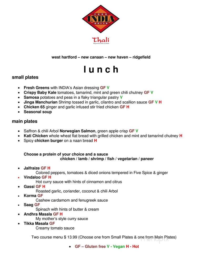 INDIA - West Hartford, CT menu_pic