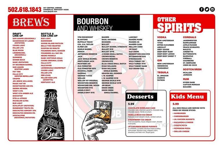 JB's Pub - Louisville, KY menu_pic