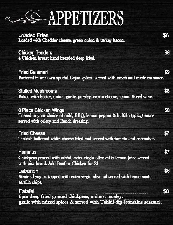 Vis a Vis Bar and Grill - Louisville, KY menu_pic