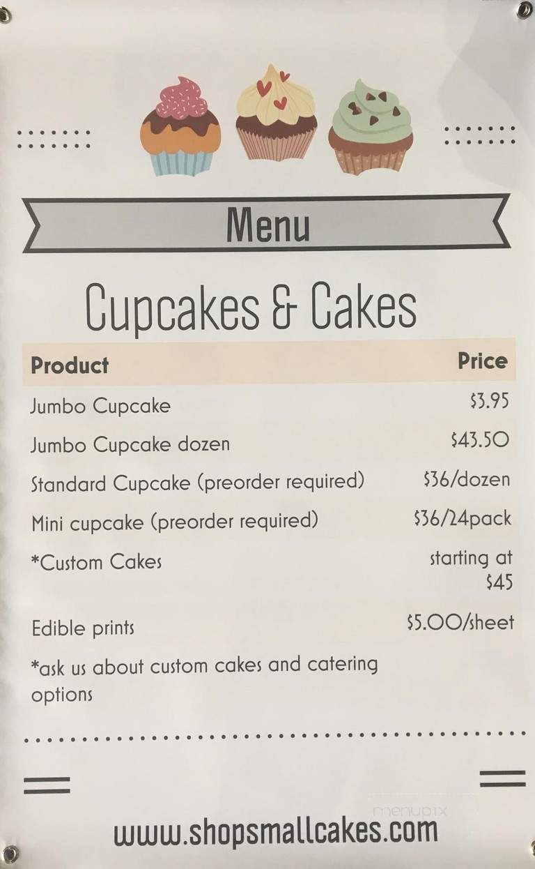 Smallcakes Issaquah - Issaquah, WA menu_pic