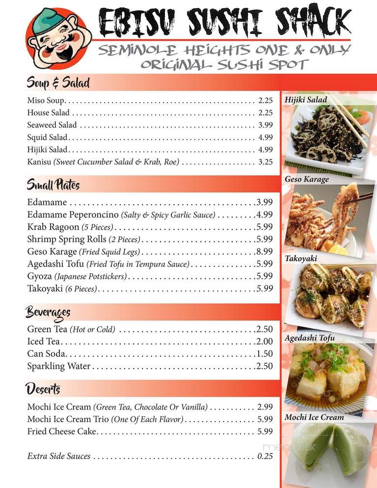 Ebisu Sushi Shack - Tampa, FL menu_pic