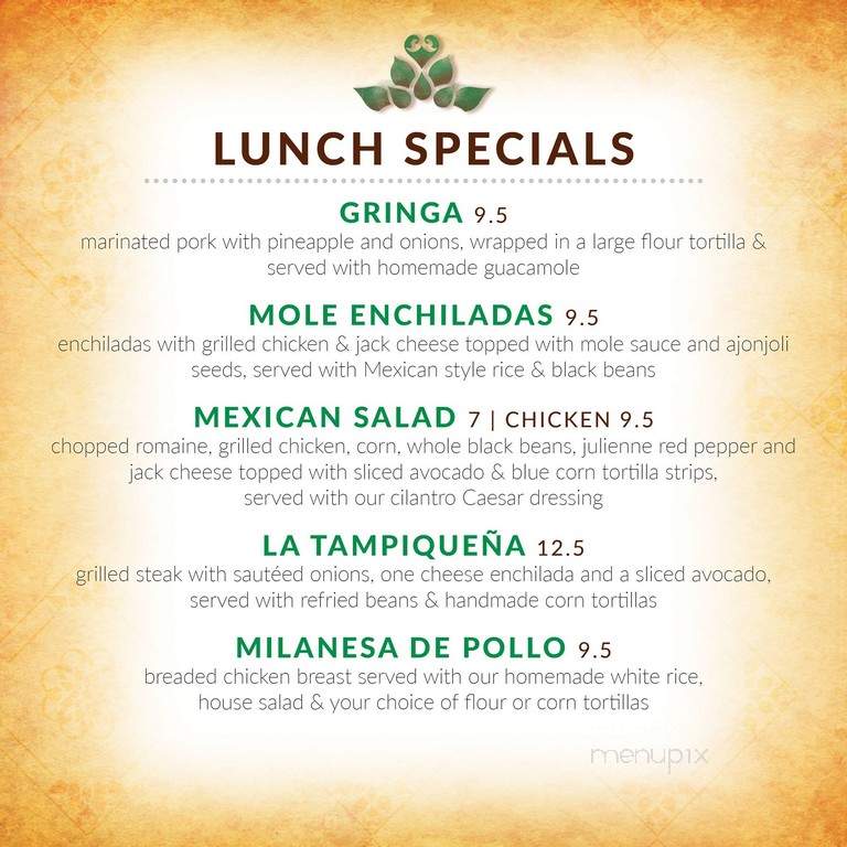 Los Arroyos - Carmel, IN menu_pic