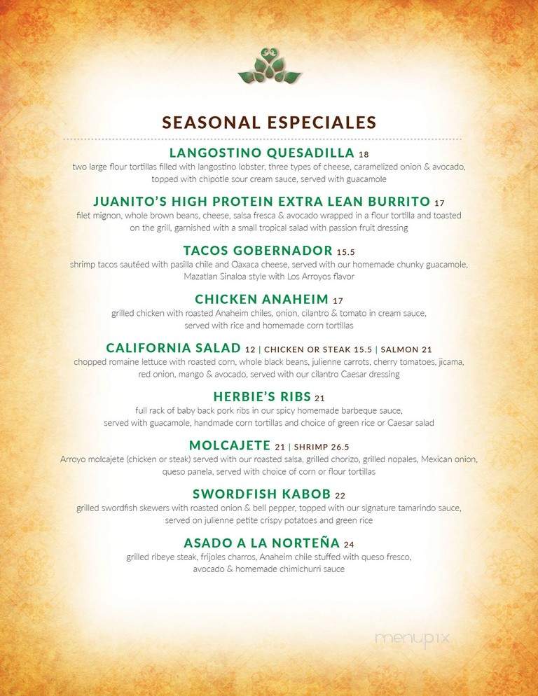 Los Arroyos - Carmel, IN menu_pic