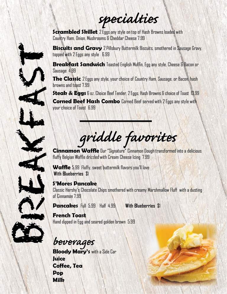 387 Restaurant & Beer Parlor - Munising, MI menu_pic