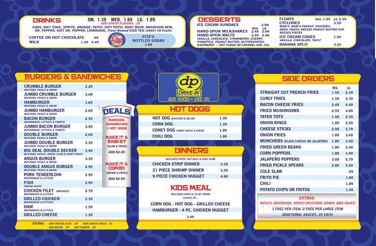 Dairy Princess - West Plains, MO menu_pic