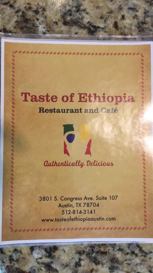 Taste of Ethiopia - Austin, TX menu_pic