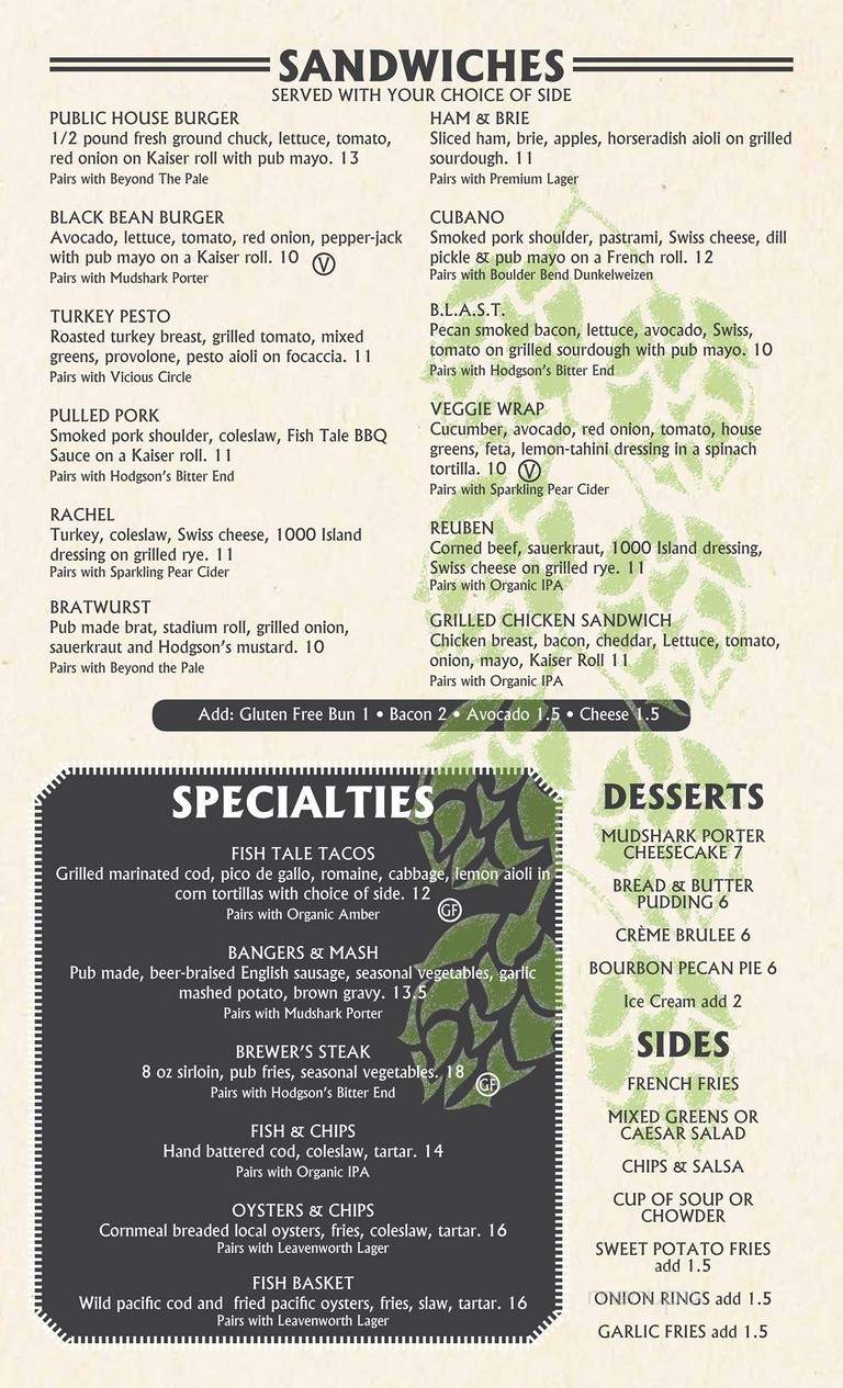 Fish Brewing - Woodinville, WA menu_pic