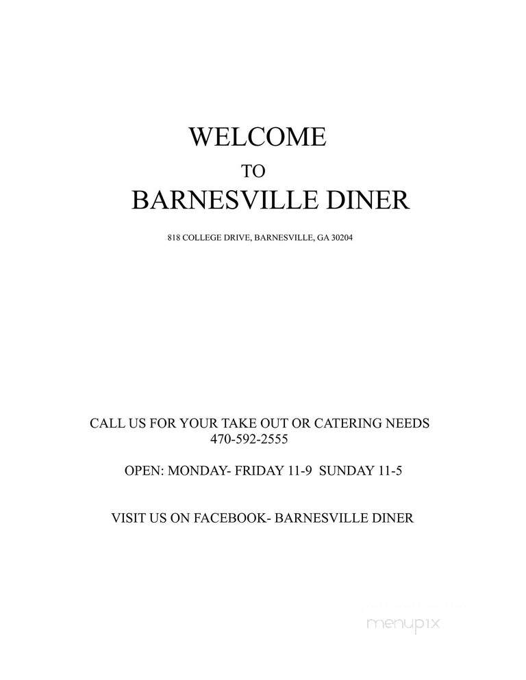 Barnesville Cafe - Barnesville, GA menu_pic