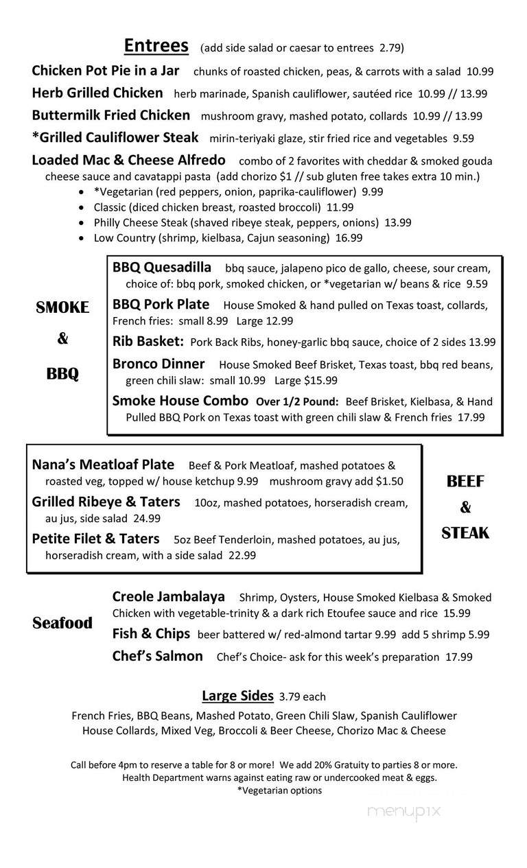 Food Factory Craft Diner - Hickory, NC menu_pic