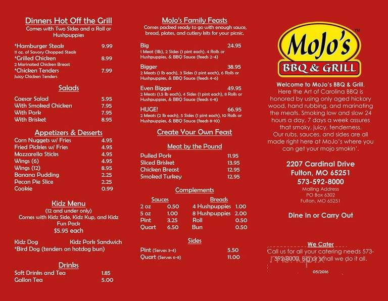Mojos BBQ & Grill - Fulton, MO