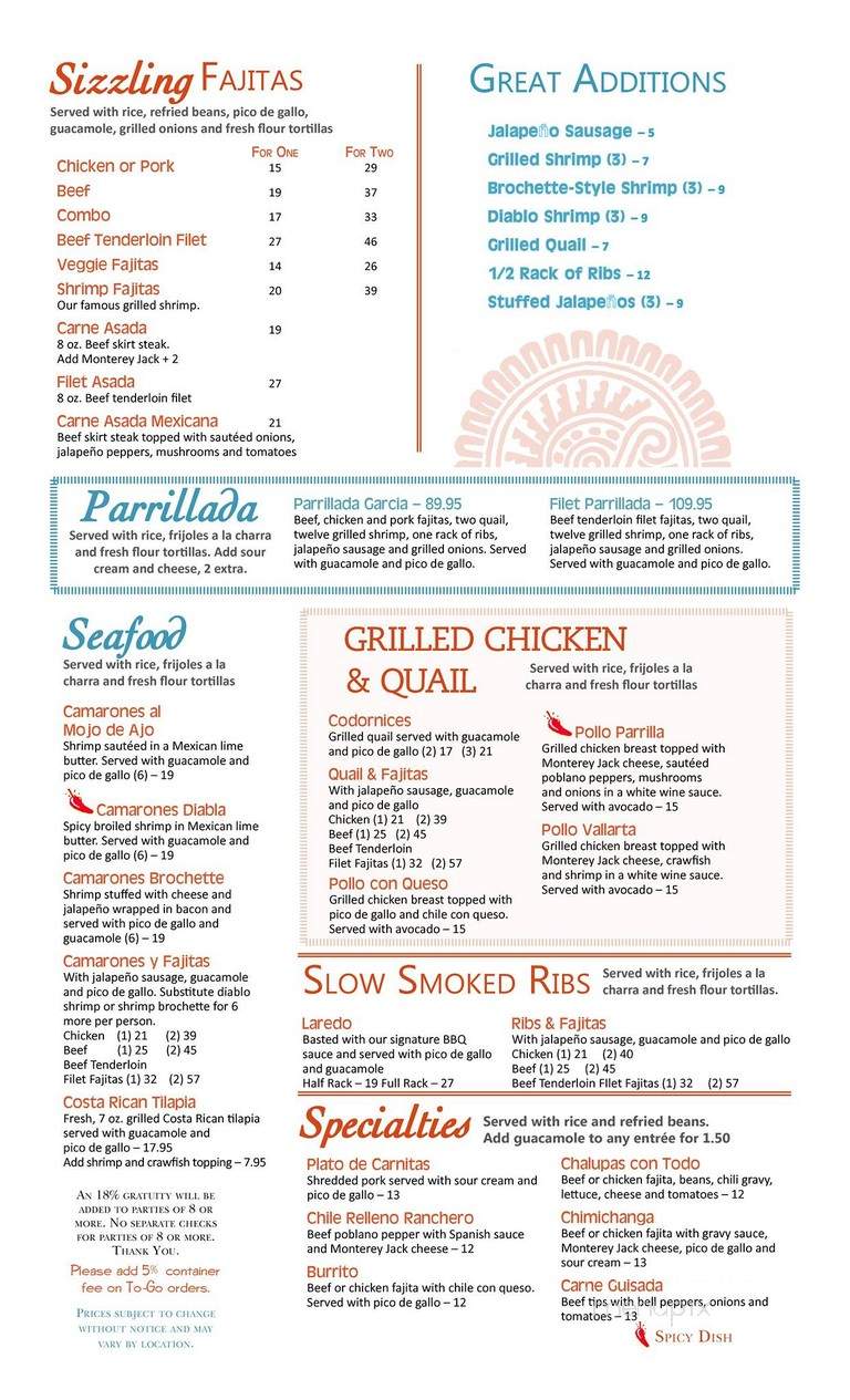 Victor's Mexican Grille - Richmond, TX menu_pic