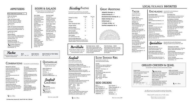 Victor's Mexican Grille - Richmond, TX menu_pic