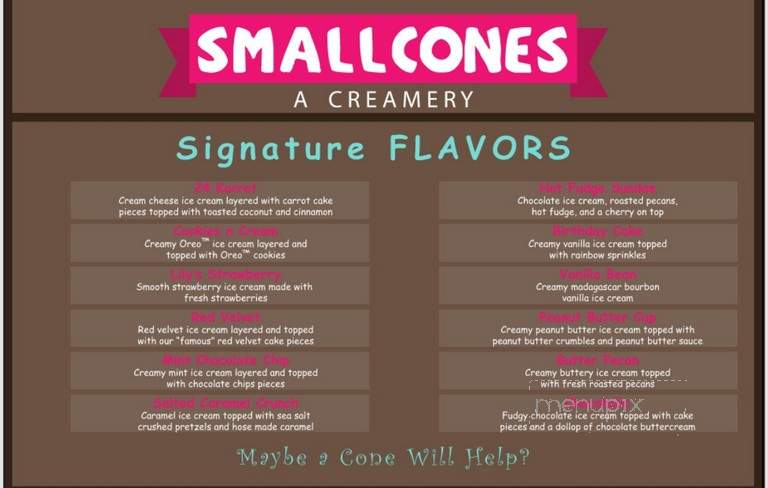Smallcakes Dacula - Dacula, GA menu_pic