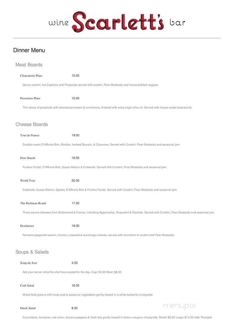 Scarlett's Wine Bar - Saint Louis, MO menu_pic