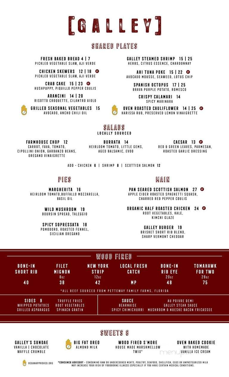 Galley Bar - West Palm Beach, FL menu_pic