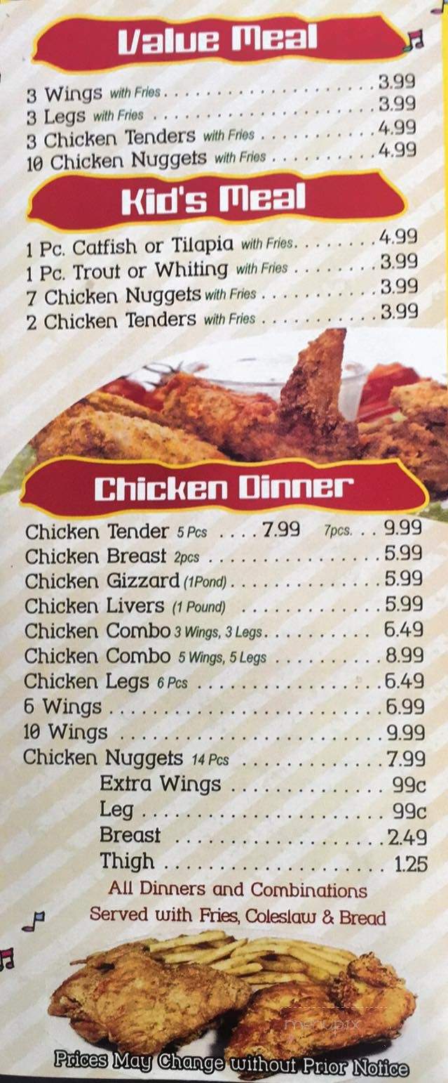 Hip Hop Fish & Chicken - Baltimore, MD menu_pic