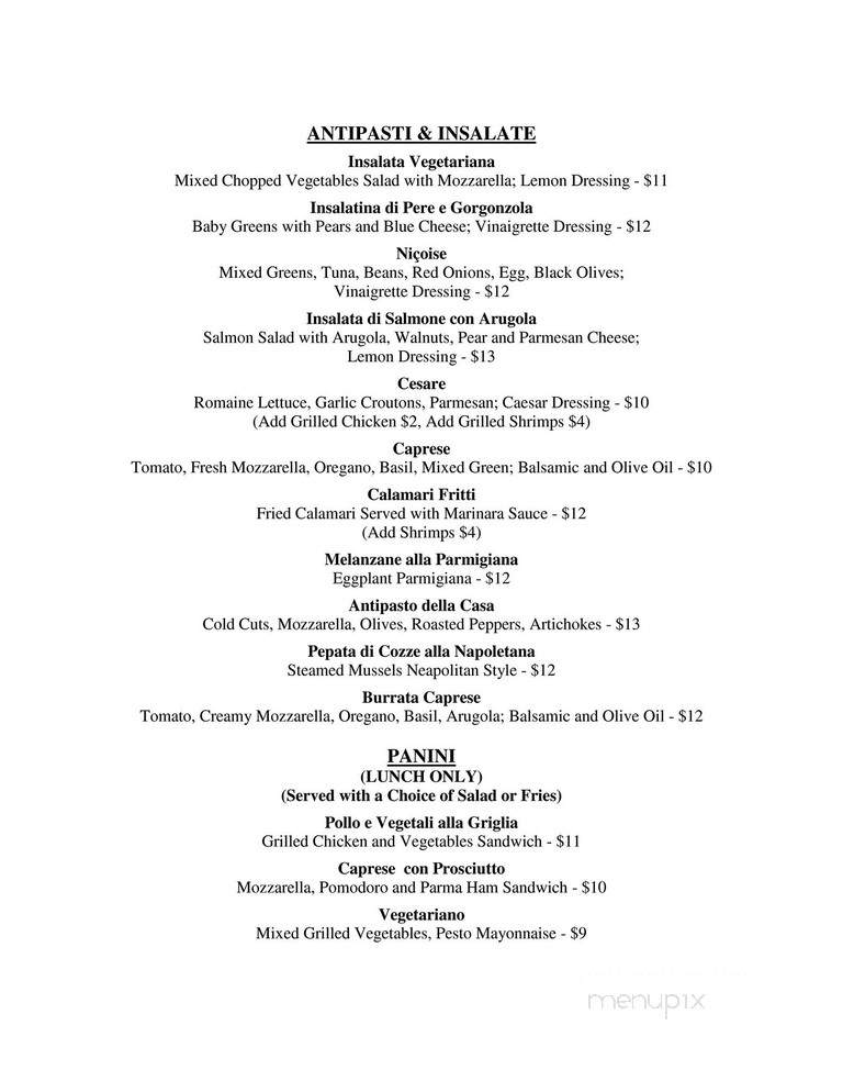 Caffe' Italia - Los Angeles, CA menu_pic