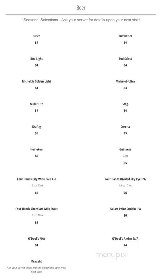 Circa STL - Des Peres, MO menu_pic