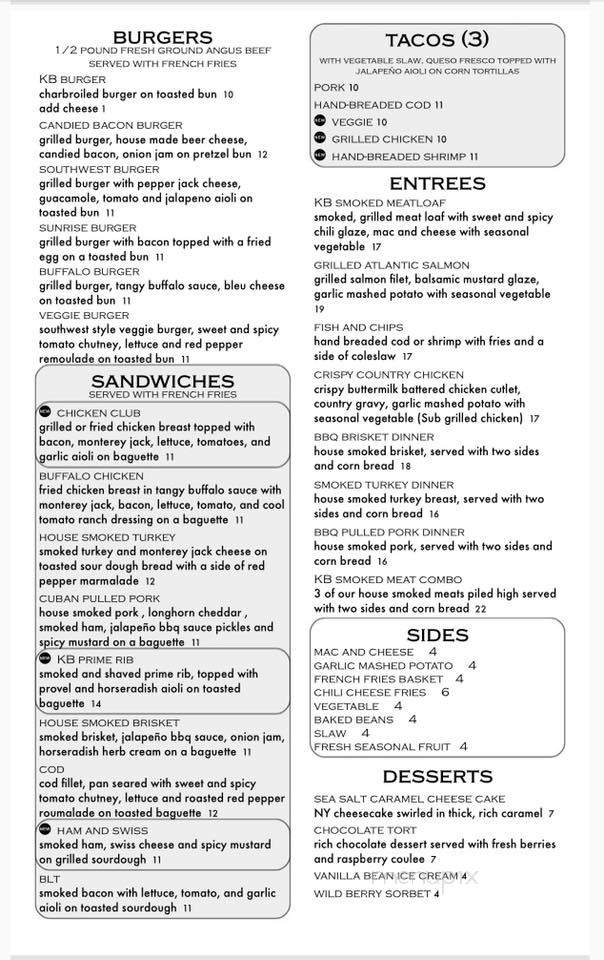 Kirkwood Brewhouse - St Louis, MO menu_pic