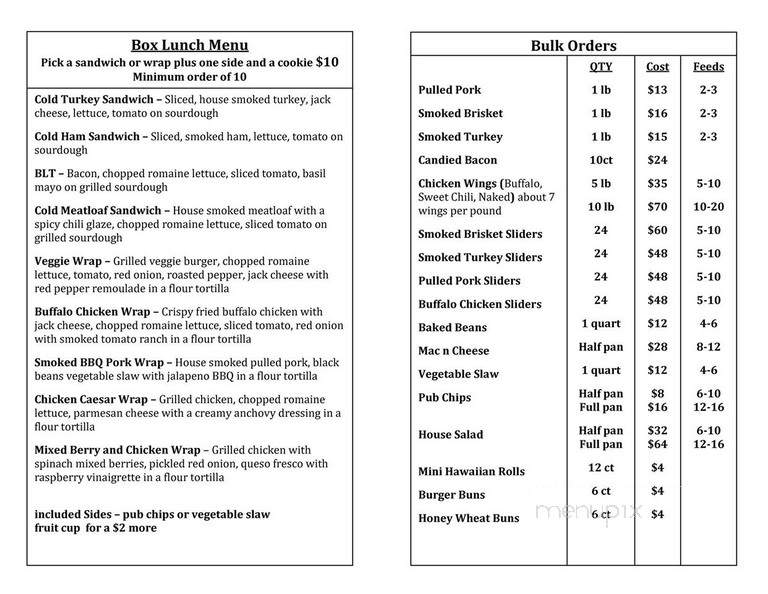 Kirkwood Brewhouse - St Louis, MO menu_pic