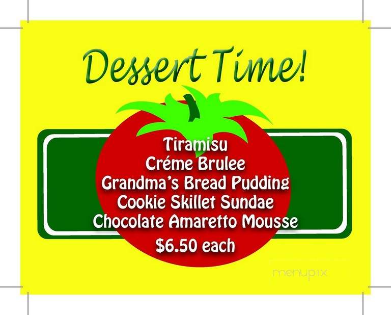 Tomato Street - Spokane, WA menu_pic