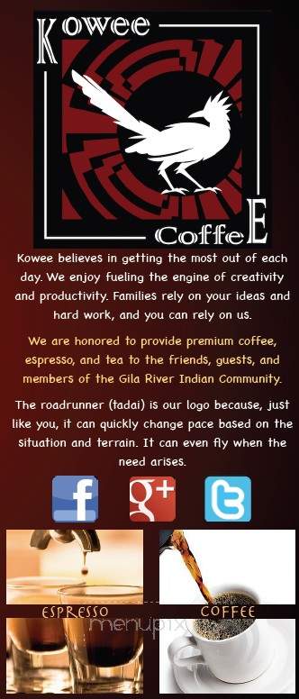 Kowee Coffee - Sacaton, AZ menu_pic
