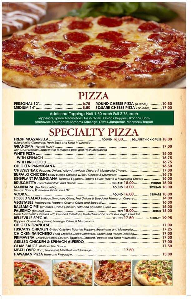 Belleville Pizza - Belleville, NJ menu_pic