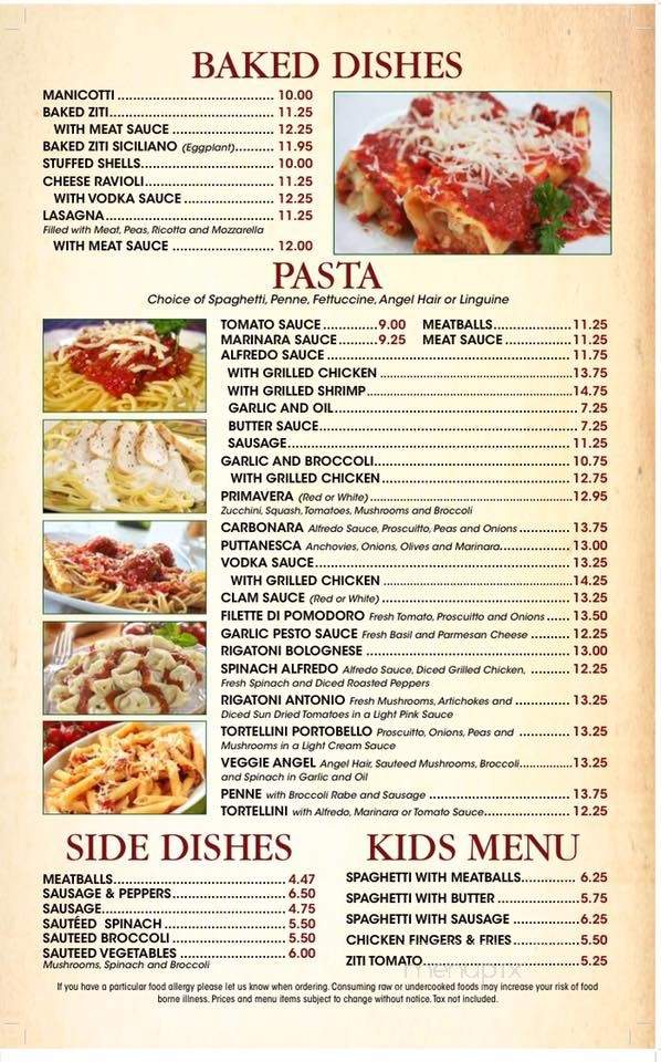 Belleville Pizza - Belleville, NJ menu_pic