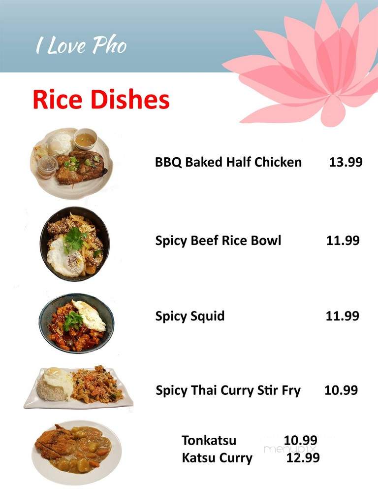 I Love Pho - Iowa City, IA menu_pic