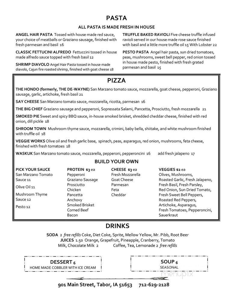 Waubonsie Station - Tabor, IA menu_pic