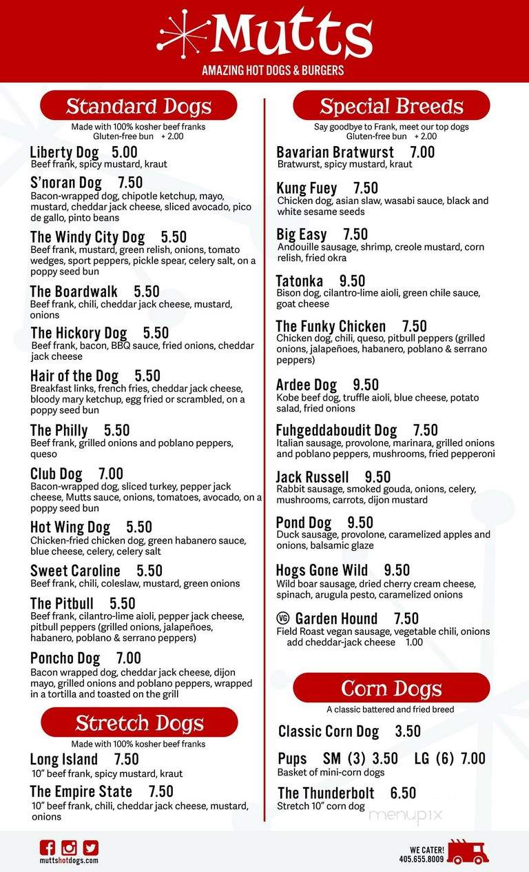 Mutt's Amazing Hot Dogs - Edmond, OK menu_pic