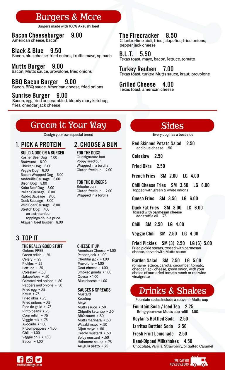 Mutt's Amazing Hot Dogs - Edmond, OK menu_pic