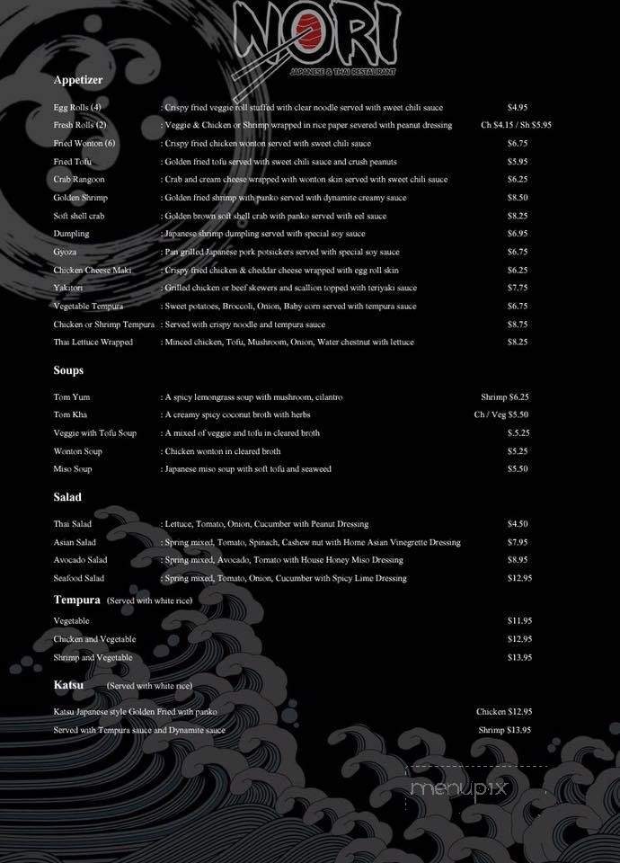 Nori Sushi & Thai - Sarasota, FL menu_pic