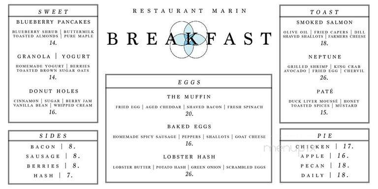Restaurant Marin - Costa Mesa, CA menu_pic