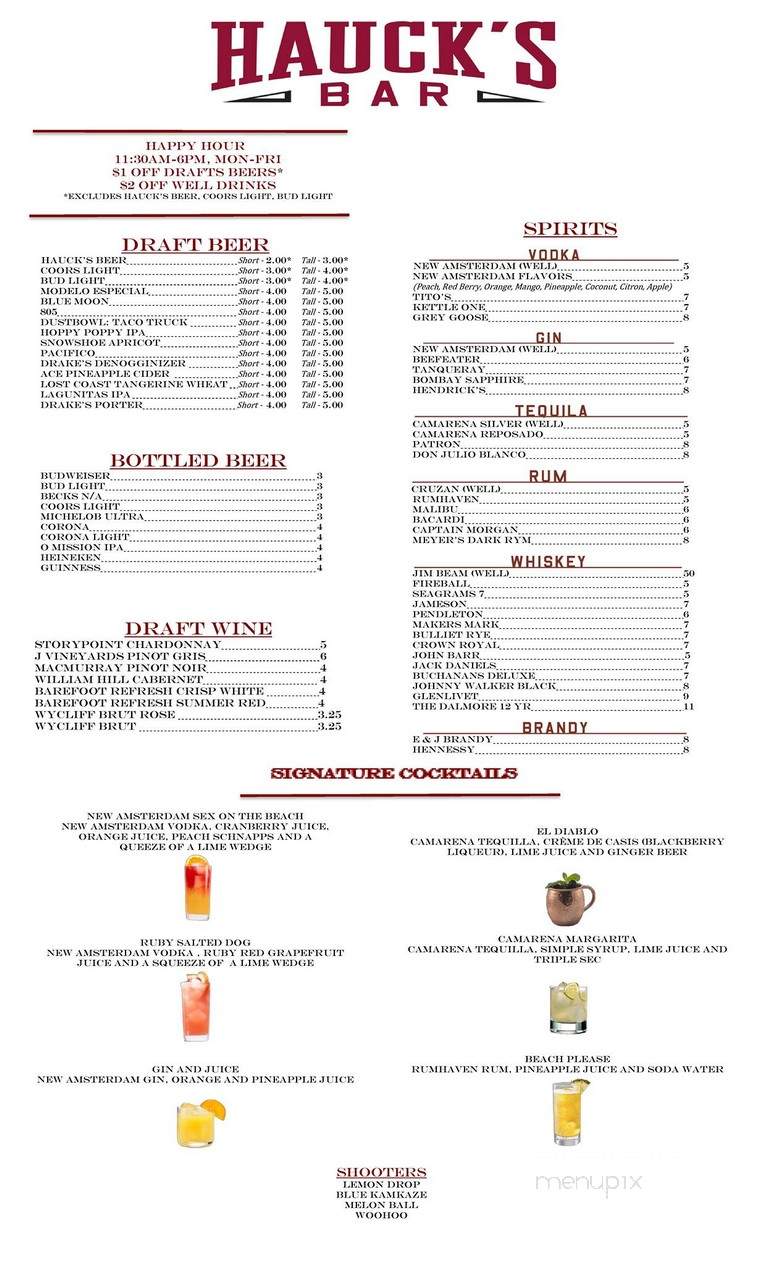 Hauck's Grill - Turlock, CA menu_pic