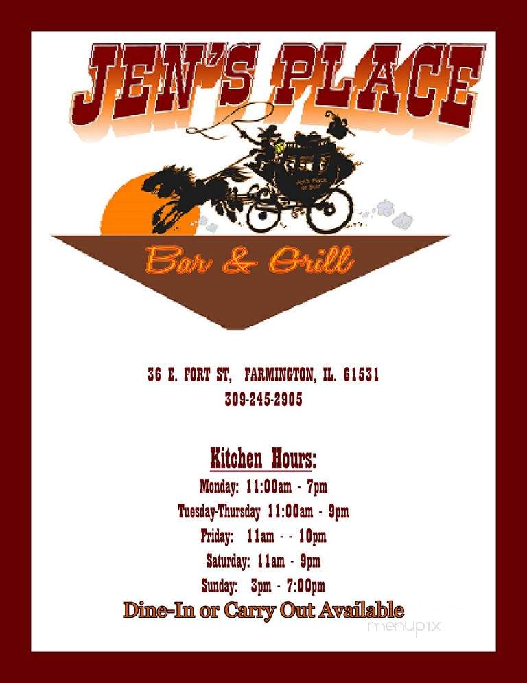 Jen's Place Bar & Gril - Farmington, IL