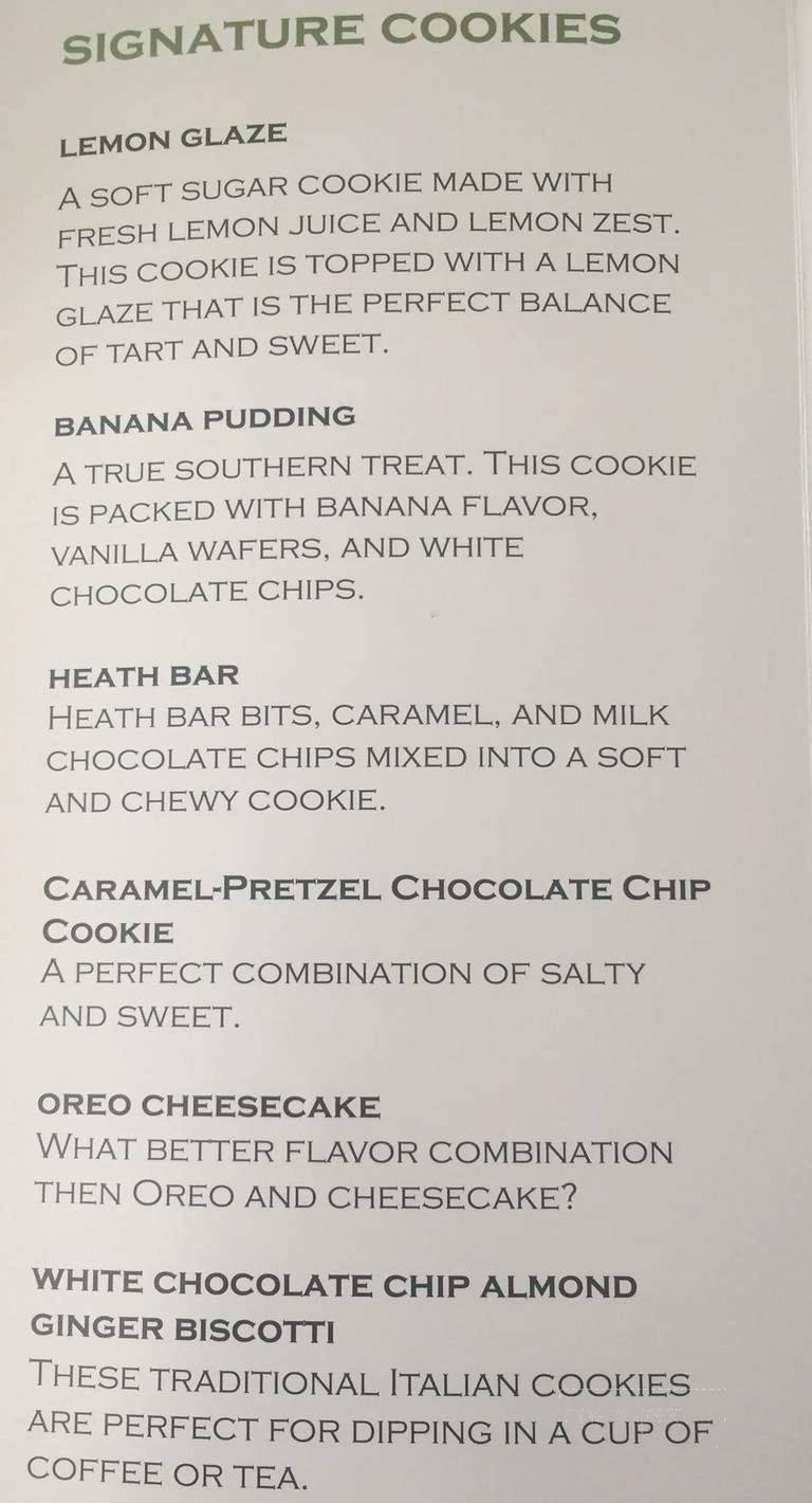 Vintage Bakery - Blythewood, SC menu_pic