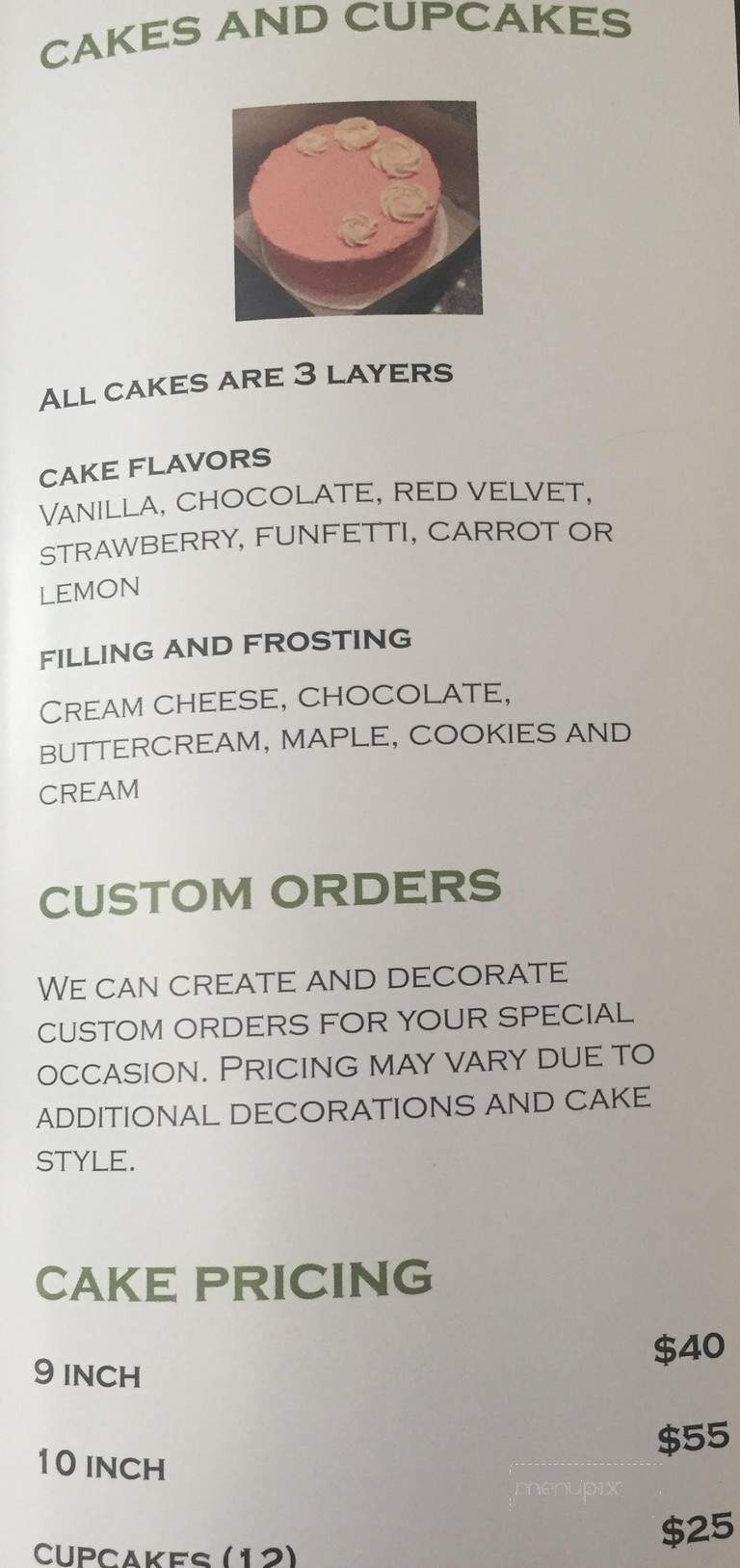 Vintage Bakery - Blythewood, SC menu_pic
