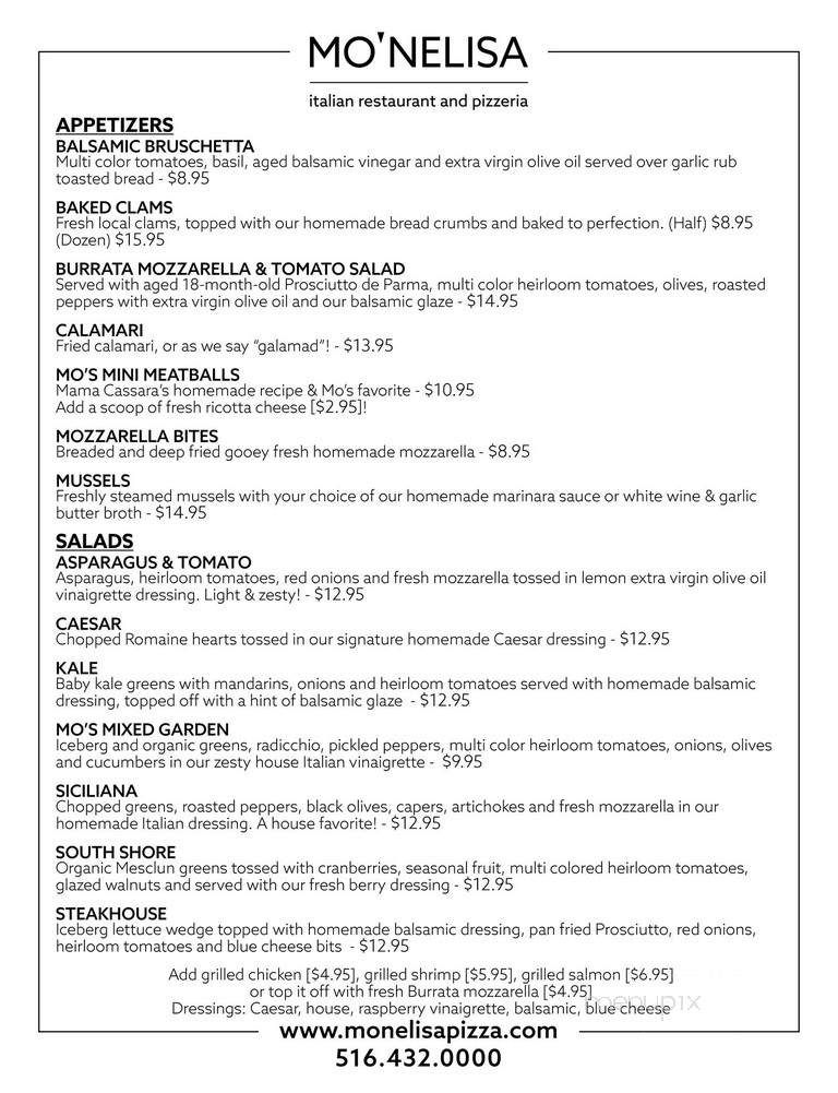 MO'NELISA - Point Lookout, NY menu_pic