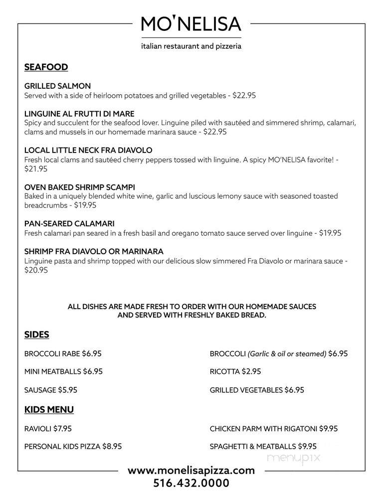 MO'NELISA - Point Lookout, NY menu_pic