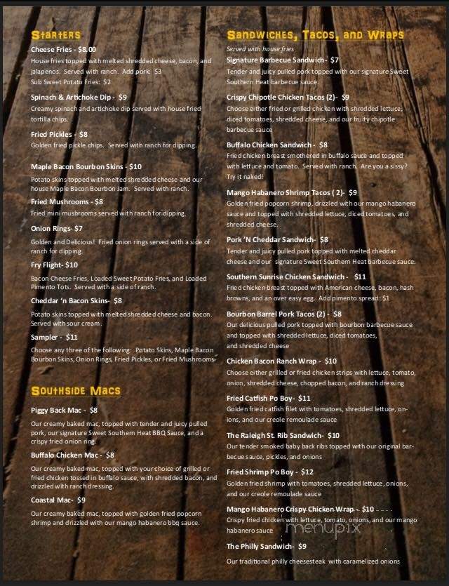 The Big Whiskey - Bluefield, WV menu_pic