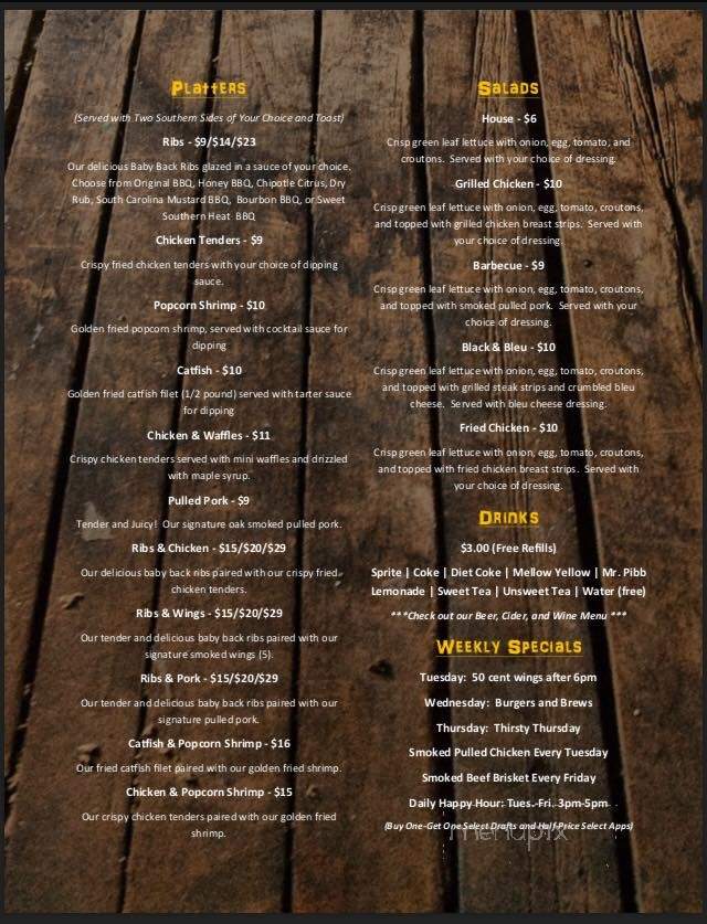 The Big Whiskey - Bluefield, WV menu_pic