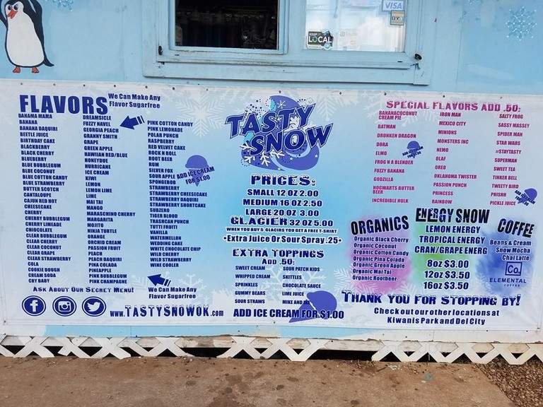 Tasty Snow - Oklahoma City, OK menu_pic
