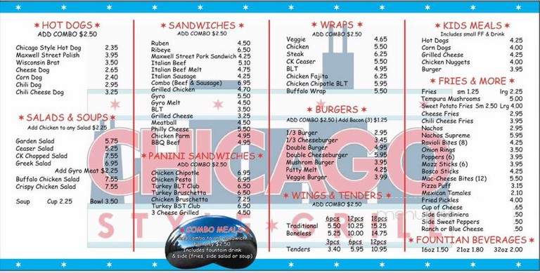 Chicago Style Grill - Joliet, IL menu_pic