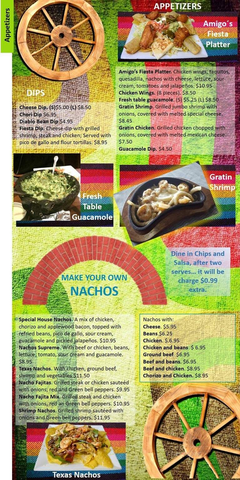 Amigos Authentic Family Restaurant - Richmond, VA menu_pic