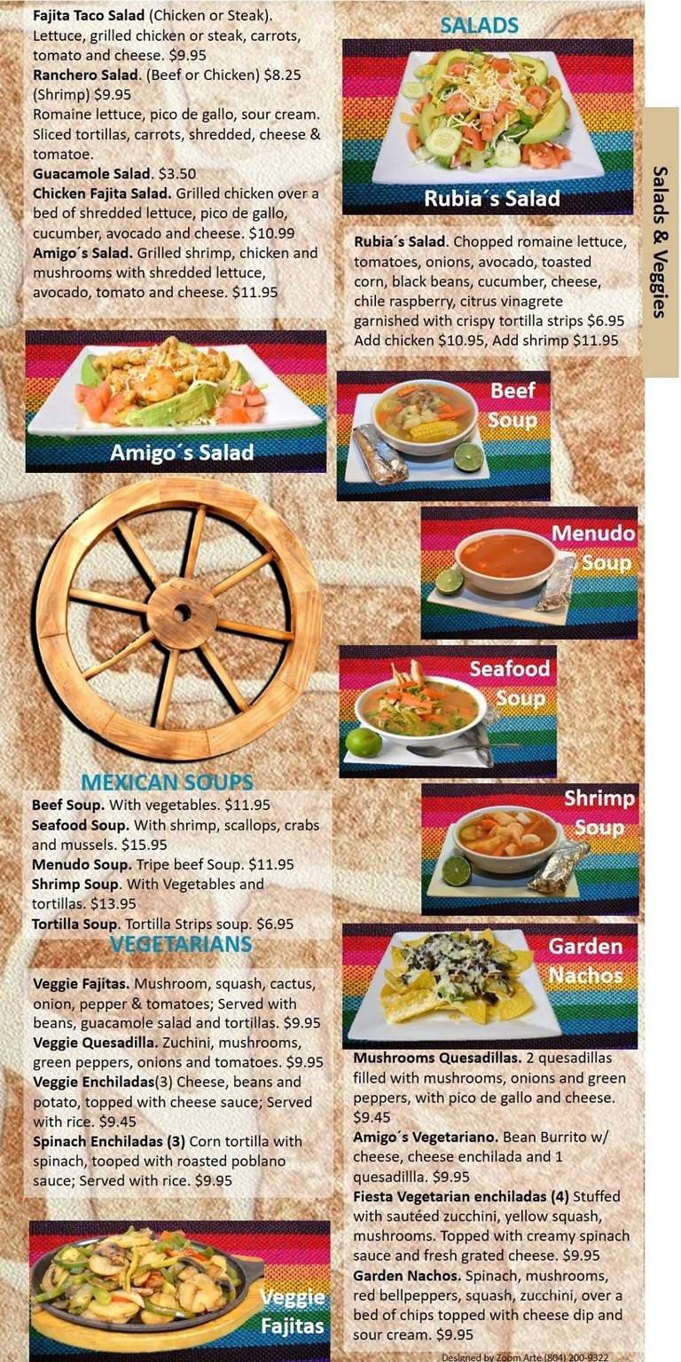 Amigos Authentic Family Restaurant - Richmond, VA menu_pic