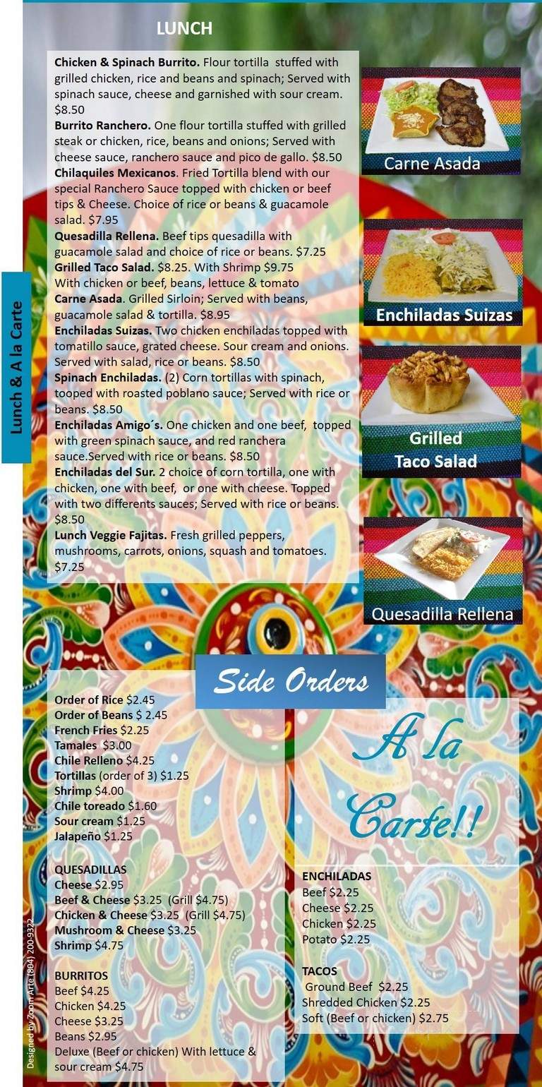 Amigos Authentic Family Restaurant - Richmond, VA menu_pic